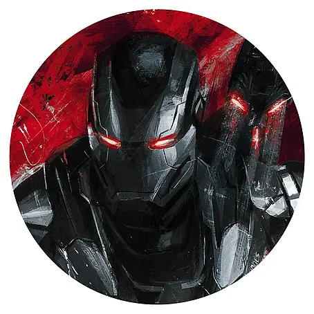 Komar Dots Fototapete rund Avengers Paint War-Machine