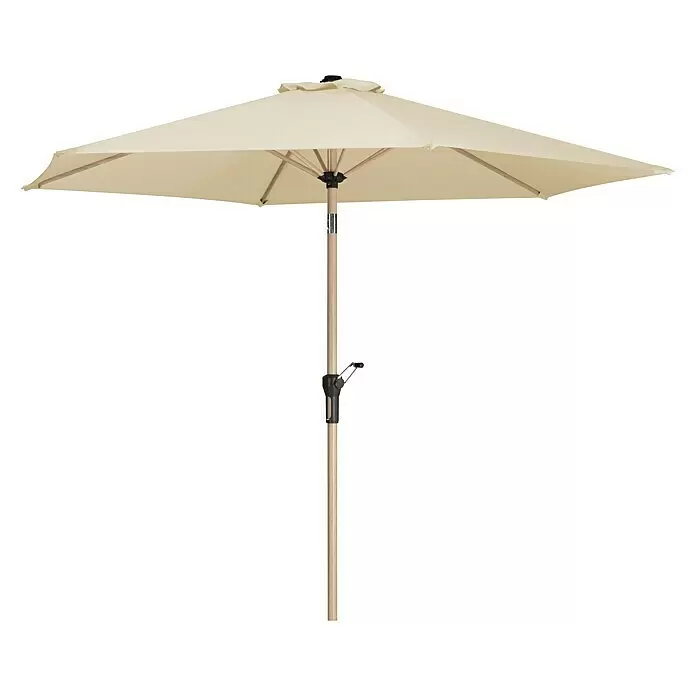 Schneider Classic Marktschirm rund Cordoba - Natur, Durchmesser Bespannung: 270 cm - Vorderansicht