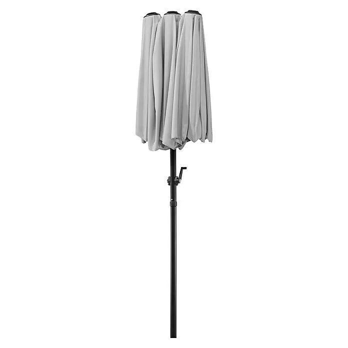 Schneider Classic Balkonschirm Salerno - Silbergrau, Bespannungsmaß (L x B): 150 x 291 cm - Vorderansicht