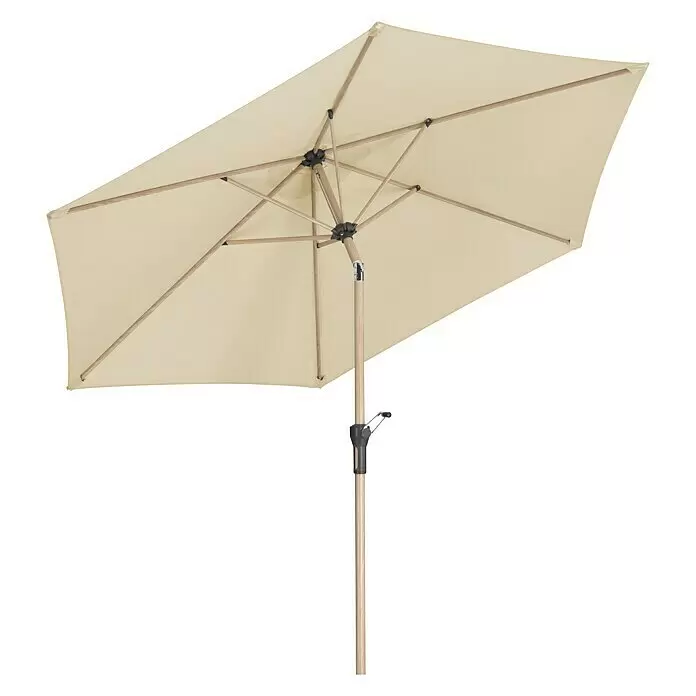 Schneider Classic Marktschirm rund Cordoba - Natur, Durchmesser Bespannung: 270 cm - Diagonale Ansicht