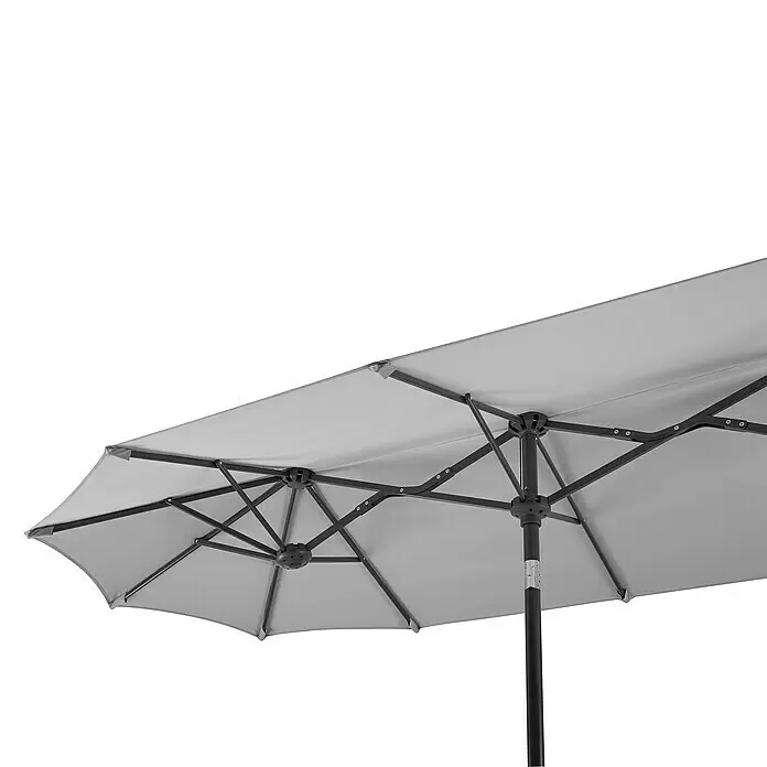 Schneider Classic Balkonschirm Salerno - Silbergrau, Bespannungsmaß (L x B): 150 x 291 cm - Detailaufnahme