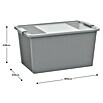 KIS Bi-Box L (40 l, Grau, Mit Deckel)