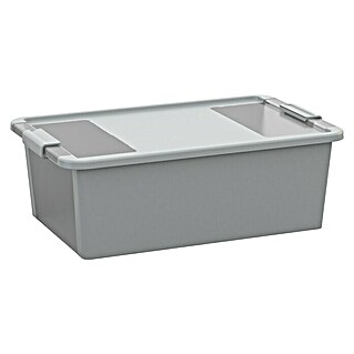 KIS Aufbewahrungsbox Bi-Box (L x B x H: 55 x 35 x 19 cm, Grau, Mit Deckel)