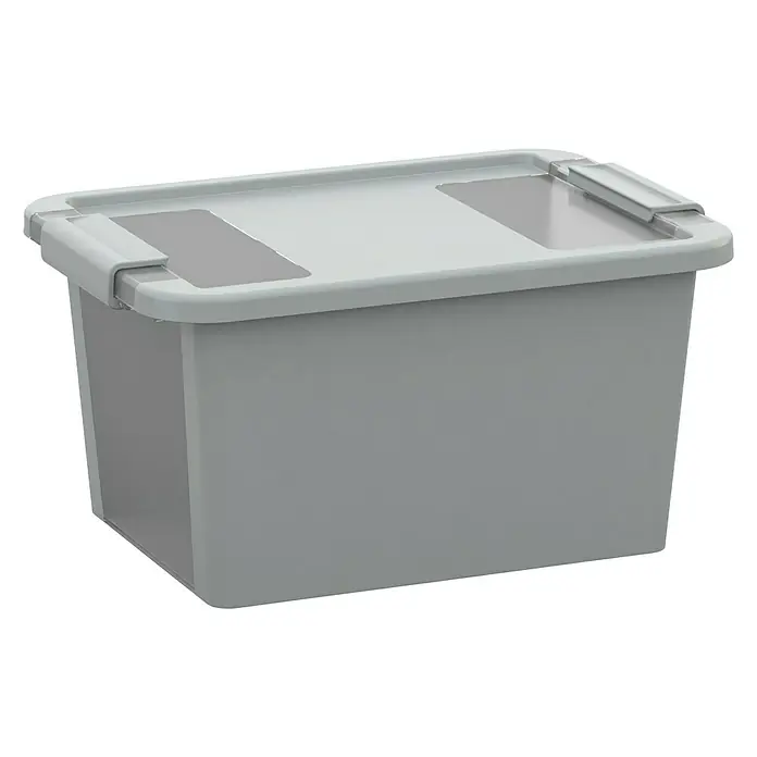 KIS Aufbewahrungsbox Bi-Box - L x B x H: 36,5 x 26 x 19 cm, Grau, Mit Deckel - Graue Kunststoffbox mit Deckel, ideal zur Aufbewahrung von Gegenständen im Haushalt oder Büro. Praktisch und platzsparend.