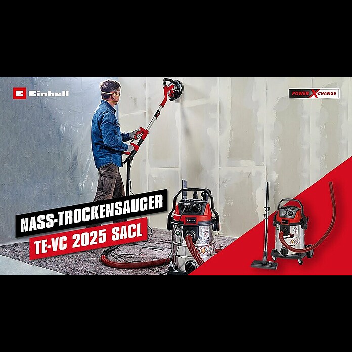 Einhell Expert Nass-Trockensauger TE-VC 2025 SACL (1.200 W, 25 l) | BAUHAUS