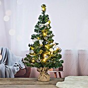 Künstlicher Weihnachtsbaum (Höhe: 75 cm, Grün/Silber, LED-Beleuchtung) | BAUHAUS