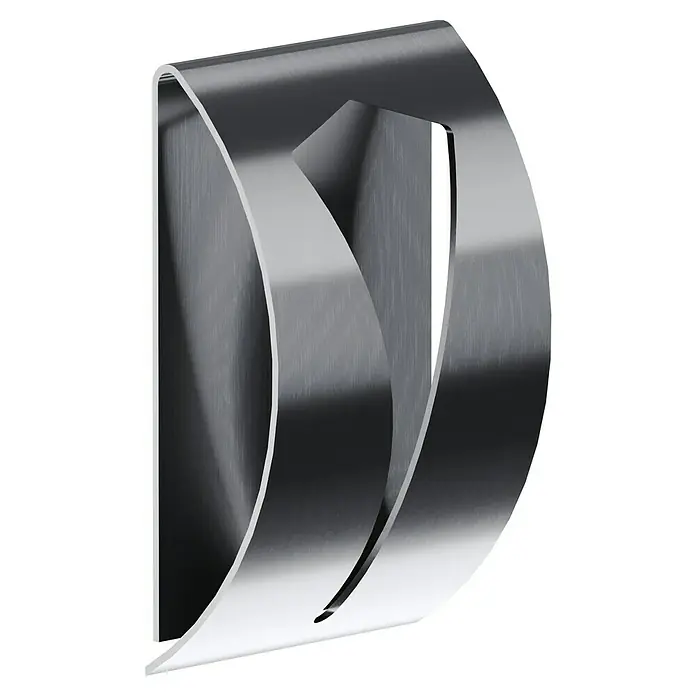 Camargue Paris Handtuchklemme - Edelstahl, Matt - Nahaufnahme eines stylischen Geldclips aus Metall mit modernem Design und glänzender Oberfläche, ideal für den täglichen Gebrauch.