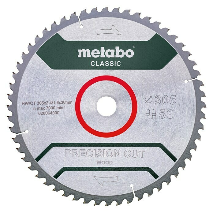 Metabo Kreissägeblatt Precision Cut Wood Classic (305 mm, Bohrung: 30 mm, 56 Stk.) | BAUHAUS