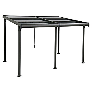Sunfun Anstellpavillon Sera Cabrio (B x T: 400 x 300 cm, Farbe Gestell: Anthrazit, Aluminium)