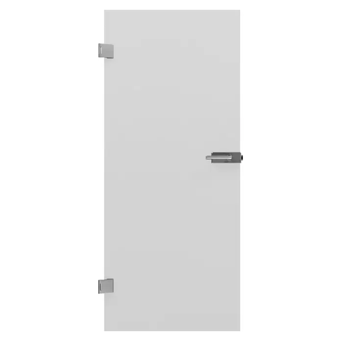 Diamond Doors Glasdrehtür Grey - 834 x 1.972 mm, DIN Anschlag: Links, Satiniertes Glas