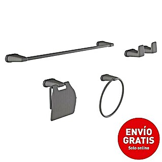 Set de baño Veneto (5 pzs., Metal, Mate)