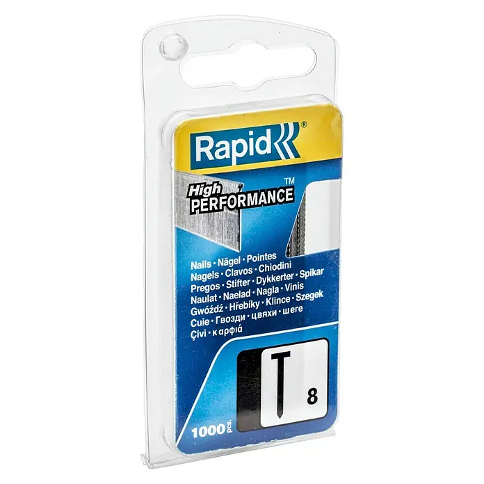 Rapid Nagel Typ 8 - Länge: 30 mm, 1.000 Stk. - Packung Rapid T8 Nägel, ideal für diverse Befestigungsarbeiten. Hochwertige Nägel für den professionellen Einsatz.