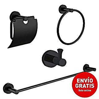 Set de baño Black (4 pzs., Negro)
