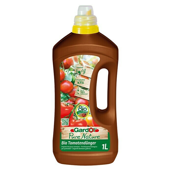 Gardol Pure Nature Bio-Tomatendünger1 l, Inhalt ausreichend für ca.: 100 l Gießwasser Front View