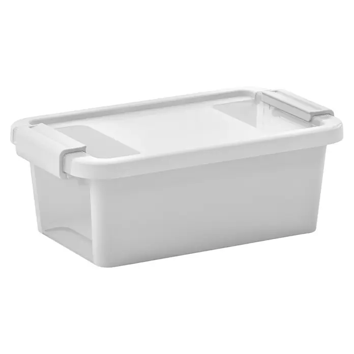 KIS Aufbewahrungsbox Bi-Box - L x B x H: 16 x 26,5 x 10 cm, Weiß, Mit Deckel - Weißer Kunststoffbehälter mit Deckel, ideal zur Aufbewahrung und Organisation verschiedener Gegenstände im Haushalt.