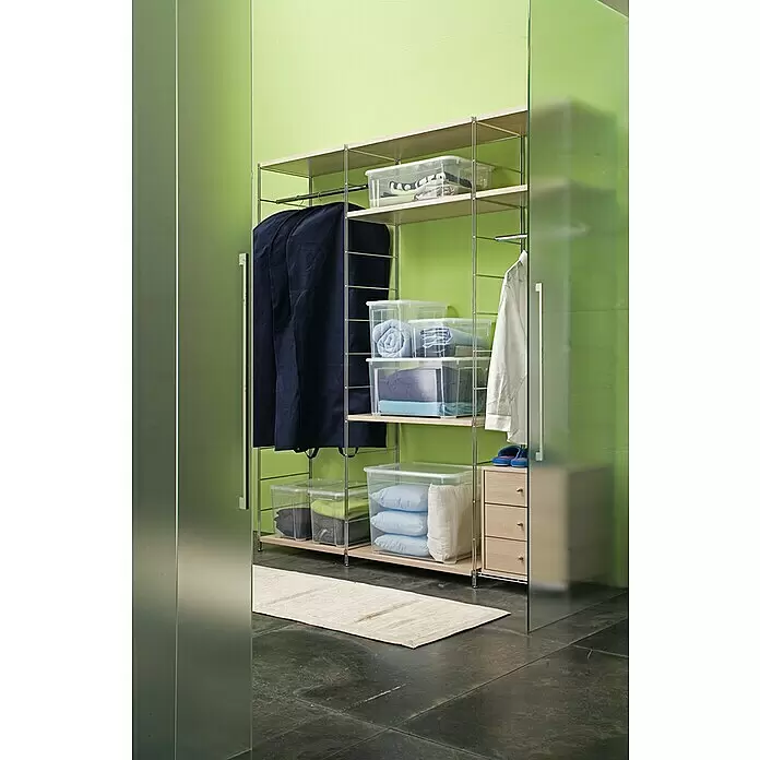 Regalux Aufbewahrungsbox Clear-Box - L x B x H: 54,8 x 38,4 x 28,3 cm, 47 l, Transparent - Stimmungsaufnahme