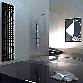 Szagato Designheizkörper Broken Mirror 3 (B x H: 47 x 180 cm, Wärmeleistung bei Vorlauftemperatur von 75 °C (D: 50): 1.118 W, Schwarz, Ohne Handtuchhalter)