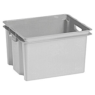 Keter Aufbewahrungsbox Crownest (L x B x H: 42,6 x 36,1 x 26 cm, Kunststoff, Grau)