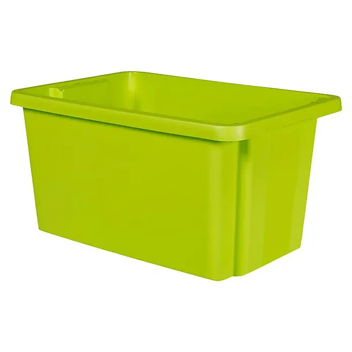 Curver Aufbewahrungsbox Essentials - L x B x H: 39 x 56 x 29 cm, Kunststoff, Grün - Ein grüner Kunststoffbehälter zur Aufbewahrung, ideal für Büro, Kinderzimmer oder Hobbyraum. Praktisch und robust.