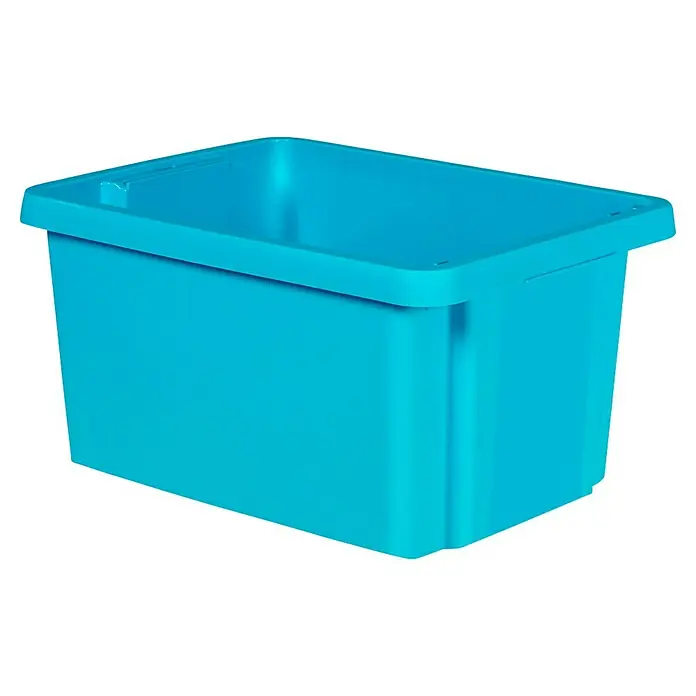 Curver Aufbewahrungsbox Essentials - L x B x H: 30 x 39 x 20 cm, Kunststoff, Petrol - Helle, türkisblaue Aufbewahrungsbox aus Kunststoff, ideal für Ordnung und Lagerung im Haushalt oder Büro.