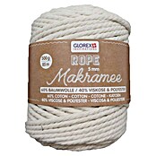 Glorex Wolle Makramee-Rope (Creme, Durchmesser: 5 mm, 500 g, gedreht) | BAUHAUS
