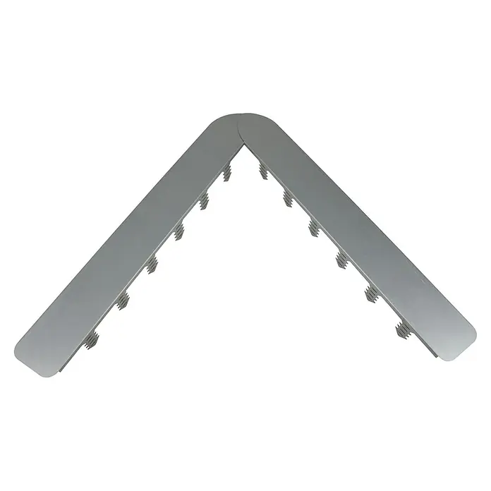 Windhager Mähkante Easymow - 80 x 11 x 7 cm, Silber, Verzinkt - Graue, Eck-Kabelschutzleiste für den Einsatz im Innenbereich, die Kabel ordentlich verbirgt und Stolperfallen reduziert.