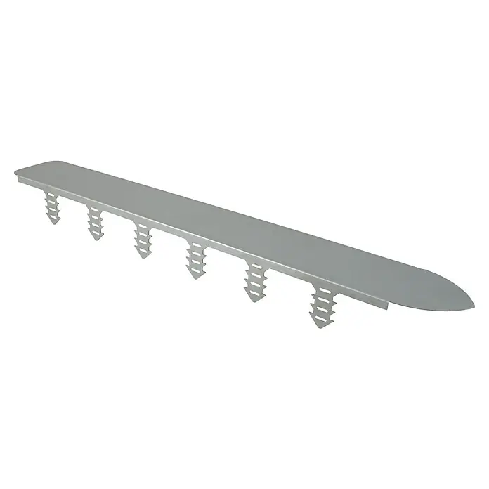 Windhager Mähkante Easymow - 80 x 11 x 7 cm, Silber, Verzinkt - Graue Rasenkante aus Kunststoff mit Zacken zur einfachen Installation. Ideal für die Beetbegrenzung im Garten.