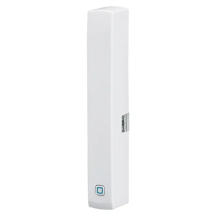 Homematic IP Fenster- & Türsensor HMIP-SWDO-2 - Weiß/Braun, Batteriebetrieben, 102 x 15 x 20 mm - Ein schlanker, weißer Heizkörper mit einem einfachen, modernen Design, perfekt für zeitgemäße Wohnräume.