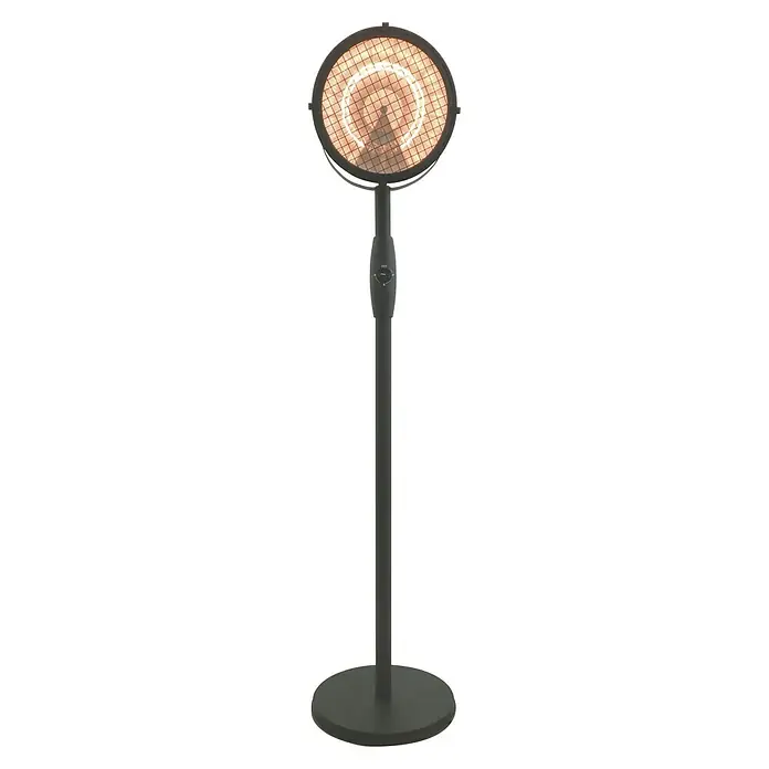 Halogen-Heizstrahler - Schwarz, Höhe: 200 cm - Dieser Heizstrahler sorgt für Wärme und Komfort. Er ist ideal für kühle Abende im Freien und bietet eine angenehme Wärmequelle.