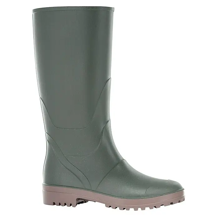 Black Fox Gummistiefel Chaume - Schuhgröße: 38, Grün - Ein olivgrüner Gummistiefel mit brauner Sohle, ideal für Gartenarbeit oder Ausflüge. Robuster Schutz bei jedem Wetter.