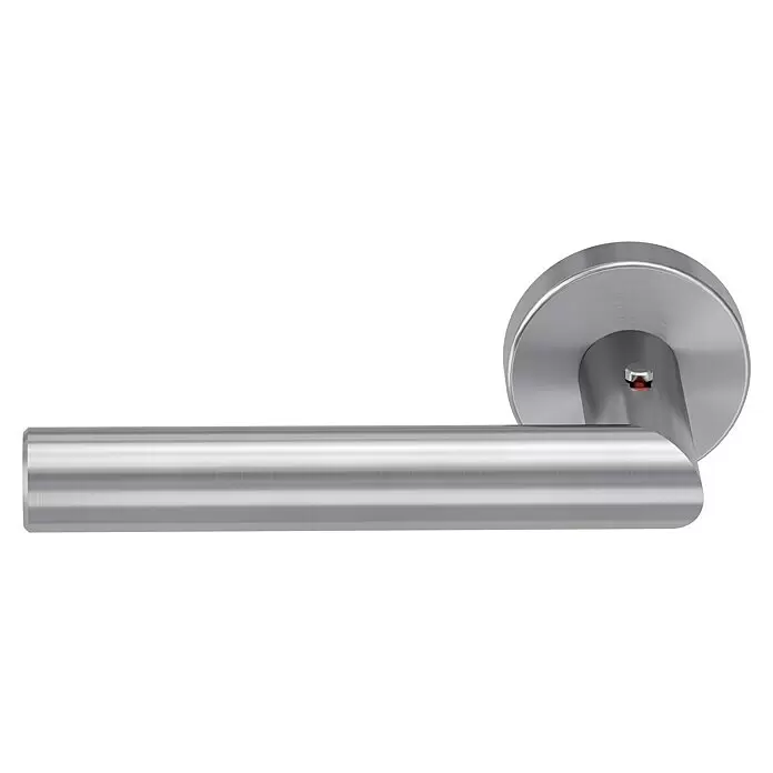 Diamond Doors Zimmertürgarnitur Moderna Smart2lock - Stärke Tür: 38 mm - 45 mm, Edelstahl, L-Form, Edelstahl matt, DIN Anschlag: Links, Passend für: Türen ohne Schlüssellochbohrung, Türen mit Schlüssellochbohrung benötigen zusätzlich eine Blindrosette - Vorderansicht