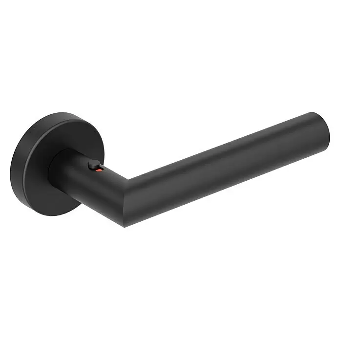 Diamond Doors Zimmertürgarnitur Moderna Smart2lock - Stärke Tür: 38 mm - 45 mm, Edelstahl, L-Form, Graphitschwarz, DIN Anschlag: Rechts, Passend für: Türen ohne Schlüssellochbohrung, Türen mit Schlüssellochbohrung benötigen zusätzlich eine Blindrosette - Diagonale Ansicht