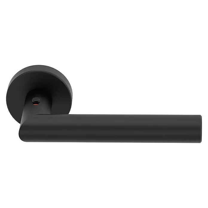 Diamond Doors Zimmertürgarnitur Moderna Smart2lock - Stärke Tür: 38 mm - 45 mm, Edelstahl, L-Form, Graphitschwarz, DIN Anschlag: Rechts, Passend für: Türen ohne Schlüssellochbohrung, Türen mit Schlüssellochbohrung benötigen zusätzlich eine Blindrosette - Vorderansicht