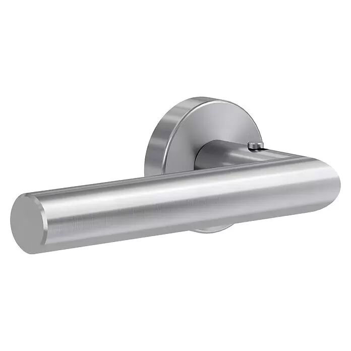 Diamond Doors Zimmertürgarnitur Moderna Smart2lock - Stärke Tür: 38 mm - 45 mm, Edelstahl, L-Form, Edelstahl matt, DIN Anschlag: Links, Passend für: Türen ohne Schlüssellochbohrung, Türen mit Schlüssellochbohrung benötigen zusätzlich eine Blindrosette - Diagonale Ansicht