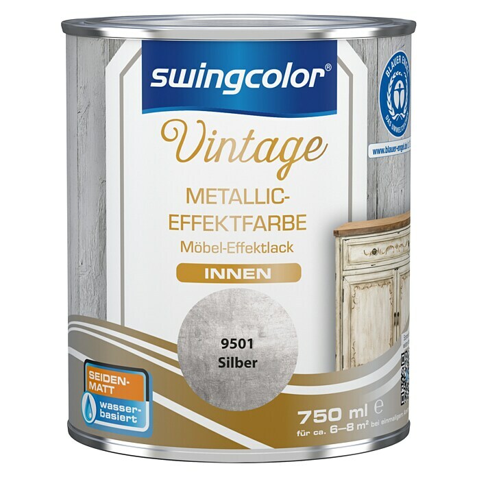 Swingcolor Vintage Effet Meuble Argent