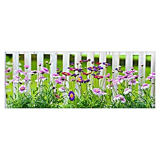 Foto op glas (Lovely Garden III, b x h: 80 x 30 cm)