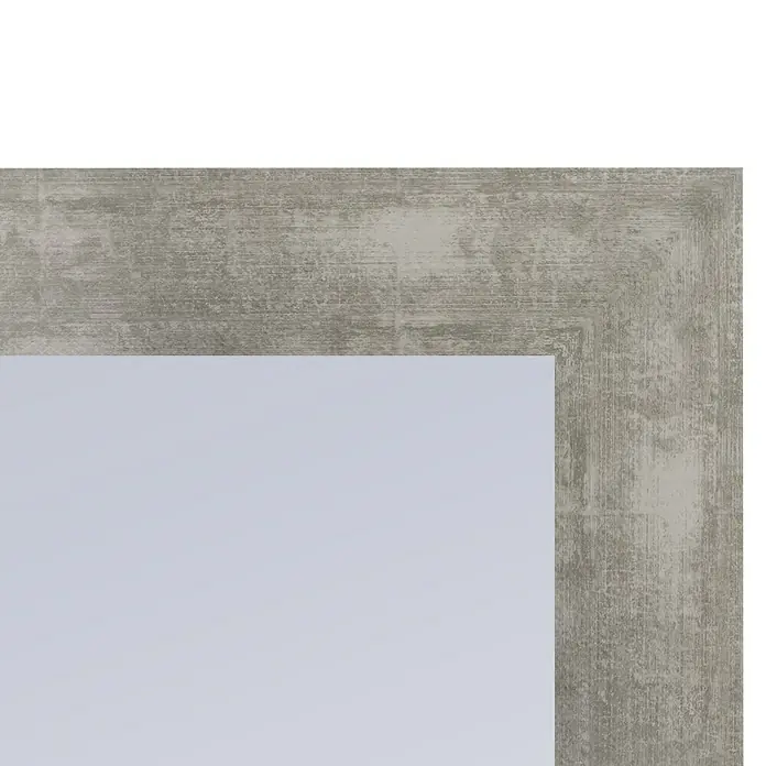 Espejo con marco XXL Génova - 76 x 186 cm, Plata, MDF - Primer plano de un marco de fotos gris, que ofrece una estética moderna y elegante para tu hogar.