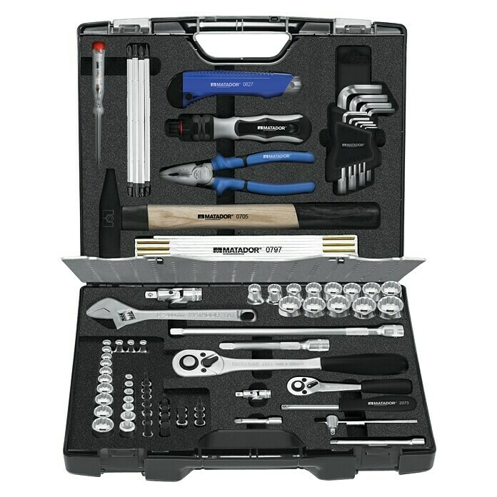 Basics - Werkzeug-Set für den Haushalt, Stahllegierung, 32 Teile,  Schwarz / Grau : : Baumarkt