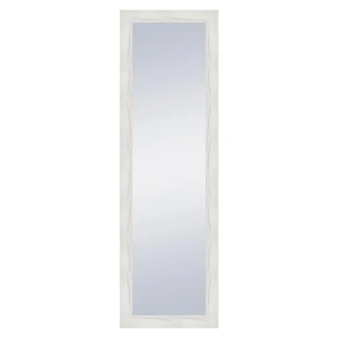 Espejo de pared DM Lisboa - 54 x 174 cm, Blanco - Un elegante espejo con marco blanco. Perfecto para baños o vestidores elegantes, el espejo refleja la luz y amplía el espacio.