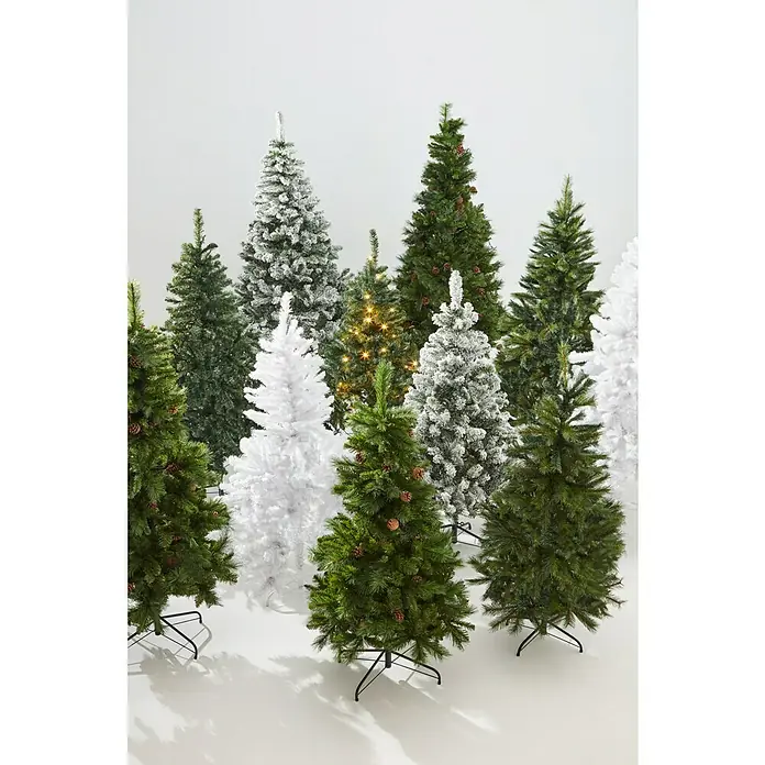 Árbol de Navidad artificial Imperial Pine - Altura: 210 cm, Blanco - Variedad de árboles de Navidad artificiales en diferentes tamaños, colores y estilos, perfectos para decoraciones festivas.