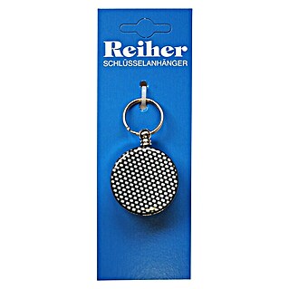 Reiher Schlüsselanhänger (Ø x L: 40 x 600 mm, Gürtelclip, Schwarz, Weiß, Silber)