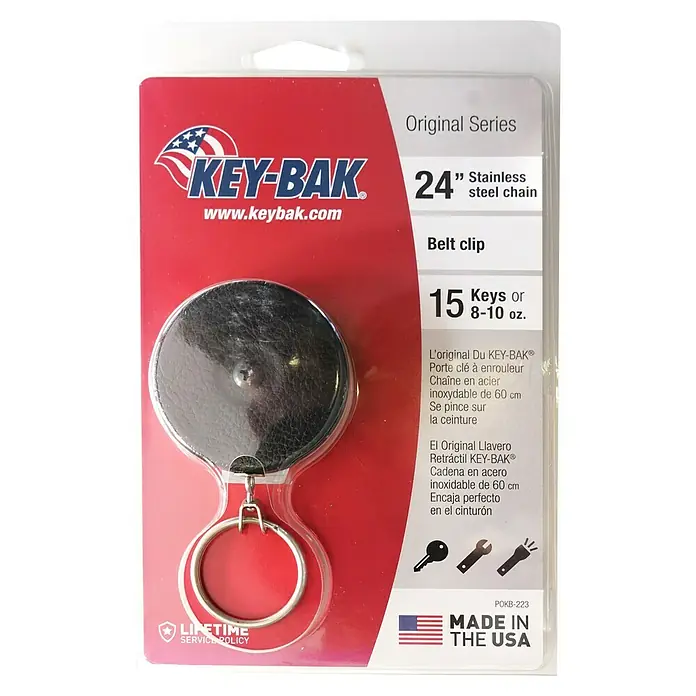 Key-Bak Schlüsselanhänger - Ø x L: 50 x 600 mm - KEY-BAK Original Serie Schlüsselanhänger mit Edelstahlkette. Ideal für bis zu 15 Schlüssel oder 8-10 oz Gewicht.
