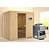 Karibu Systemsauna Sodin (Mit Saunaofen 9 kW inkl. Steuerung Easy, Ohne Dachkranz, 170 x 196 x 198 cm)