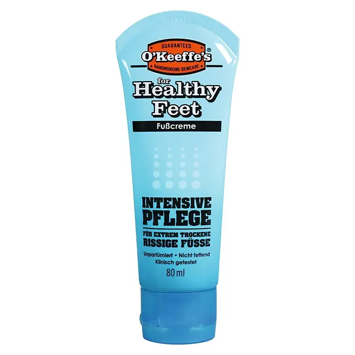O'Keeffe's Fußcreme - Tube, 85 ml - O'Keeffe's Healthy Feet Fußcreme Tube, intensive Pflege für extrem trockene, rissige Füße, 80ml. Unparfümiert und klinisch getestet.