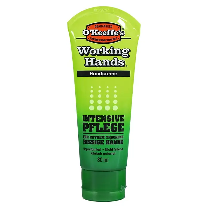 O'Keeffe's Workings Hands Handcreme - Nettovolumen: 80 ml - O'Keeffe's Working Hands Handcreme: Intensive Pflege für extrem trockene und rissige Hände, unparfümiert und klinisch getestet.