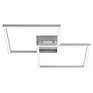 Just Light Lola LED-Deckenleuchte Maxi (25 W, L x B x H: 63 x 63 x 8,5 cm, Silber, RGBW)