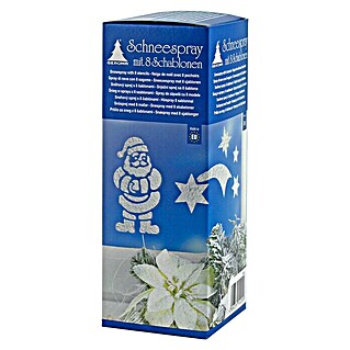 Spezialspray Schneespray mit 8 Schablonen (150 ml, Weiß)