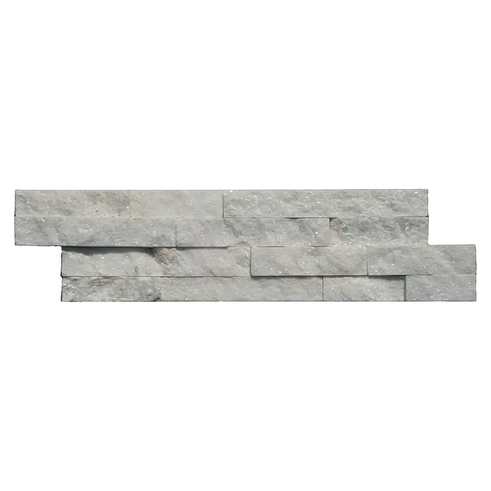 Verblendstein Nature - 10 x 40 cm, Weiß, Natursteinoptik - Helle Natursteinverblendung für eine stilvolle Wandgestaltung. Die Verblendsteine verleihen jedem Raum einen modernen und eleganten Look.