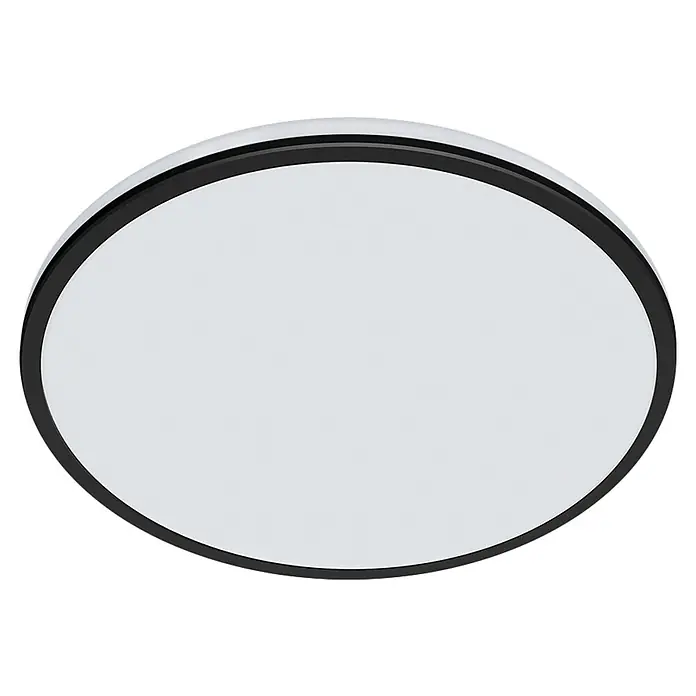 Philips Wiz LED-Panel rund SuperSlim - 22 W, Ø x H: 43 x 2,3 cm, Schwarz, Kaltweiß - Eine moderne, ovale LED-Deckenleuchte mit einem schlanken, schwarzen Rahmen und einem diffusen, weißen Licht, ideal für jeden Raum.