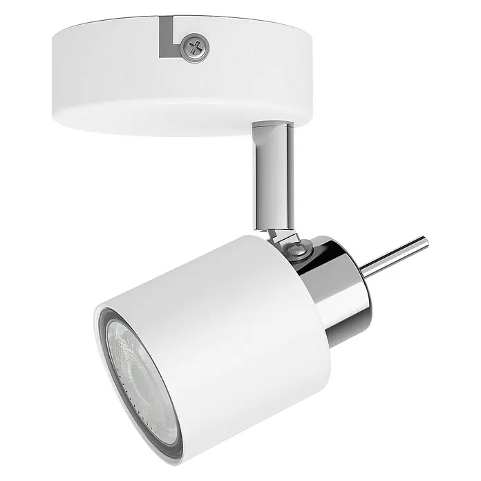 Philips Deckenstrahler Meranti - 35 W, L x B x H: 8 x 8 x 15,5 cm, Weiß, GU10, 1 Stk. - Moderne weiße LED-Deckenleuchte mit verstellbarem Spot für gezielte Beleuchtung. Elegant und funktional.